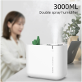 3000ml USB Cactus air Humidifier Large Capacity Double Nozzle Ultrasonic Cool Humidificador Aroma
