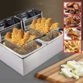 Double Electric Deep Fryer 6L + 6L - BRAND NEW HIGH QUALITY