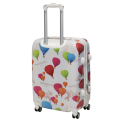 3 Piece Hard Outer Shell 360 Degree Rotating 4 Wheel Spinner Luggage Set - Hot Air Balloon Print