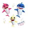 Plush Baby Shark LED Lighting Singing Shark Stuffed Soft Toy - ~30cm