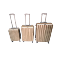 3 in 1 Super High Quality Hard Outer Shell Suitcase Set Beaitiful Pattern Design Golden - BRAND NEW