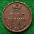Great Britain 1843 half farthing