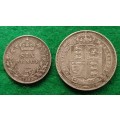 Great Britain 1889 6 pence and shilling