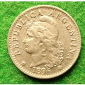 Argentina 1896 5 centavos double die