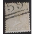 Great Britain 1865-1867 9 pence Straw plate 4 stamp