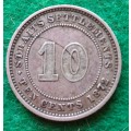 Straits settlements 1872 10 cent
