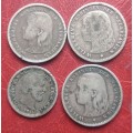 Netherlands coin lot. 1850 5c, 1896 and 1897 10c