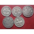 Australia, Canada and New Zealand coins