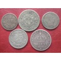 European coin lot. France, Switzerland, Sweden and Denmark