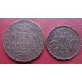 Portugal 1850 20 Reis and 1901 10 Reis