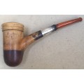 Antique meerschaum, amber and silver pipe .....sold by Ward of Burlington Arcade