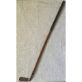 Antique hand forged hickory shaft putter...maker unclear...length to heel 86.5 cms