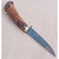 Solingen sheath knife, overall length 16.5 cms...with faux antler handle