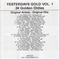 Various - Yesterdays Gold Vol. 1 (24 Golden Oldies) CD Import
