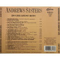 Andrews Sisters - 20 Greatest Hits CD Import