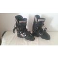 ATOMIC SKI'S WITH POLES INCLUDING LADIES SNOW BOOTS SIZE 4 -