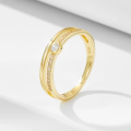 LAST ONE FOR 2024`R4499 SPECIAL`  14K REAL Gold Plated Sterling Silver Ring