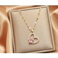`R999` Bargain Heart Shape 18K Gold Plated Necklace