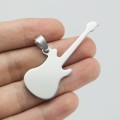 316L Stainless Steel Unisex GUITAR  Pendant  Necklace PLUS FREE and 60cm Ball Chain