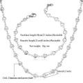 316L STAMPED Stainless Steel Romantic Heart Necklace & Bracelet Jewelry Set (Free Gift Box)