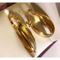 Beautiful 18k gold filled Stainless Steel hoop earrings