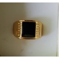Stainless Steel Gold Filled  Men's  Ring Size 12