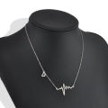 Silver Filled Heart Beat Pendant Necklace