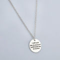 Silver Filled  "I Will Hold You In My Heart" Charm Pendant Necklace