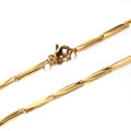 1mm Solid Gold Filled Stainless Steel Stick link Chain  42cm