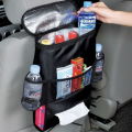 Car Seat Side Back Storage Vehicle Multi Pocket Holder Organizer String Bag Black