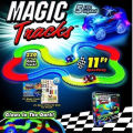 Magic Racing Tracks Set Bend Flex Glow Led Light Racetrack Car Kids Toys Gifts