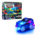 Magic Racing Tracks Set Bend Flex Glow Led Light Racetrack Car Kids Toys Gifts