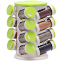 NEW POG Revolving Spice Jar Set -16 jar in one revolving stand-Kitchen Tool