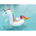 Giant Inflatable Rainbow Unicorn Water Float Raft Summer Swim Pool Beach Ring