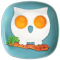 Funny Side Up Owl Egg Corral Breakfast Eggs & Bacon By Fred & Friends