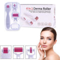 4 in 1 Skin-Care Micro Needle Derma Roller Facial Massager Anti Aging Therapy
