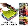 10 PACK T-Shirts Divider Shelf Organizer System Closet Drawer