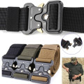 Outdoor Heavy Duty Rigger Military Tactical Belt with Quick-Release Metal Buckle