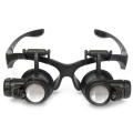 23X Watch Magnifier Jeweler Magnifying Eye Glasses Loupe Lens Repair LED Light