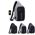 Men's Chest Pack Shoulder Bag Sling USB Charging Sports Anti-theft Bags