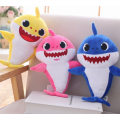 30cm Singing LED Baby Shark Plush Toy - Pink, Blue & Yellow