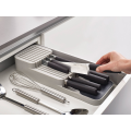 2 Tiers In-Drawer PVC Knife Block Holder Storage Organizer Kitchen Knives Drawer