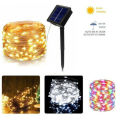 10m 100led Solar LED Light String Outdoor Waterproof Top Wire Holiday Christmas Decoration
