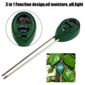 3 In1 LCD Digital Sunlight Moisture Monitoring Gauge Garden Soil Tester PH Meter