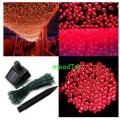 Red 100 LED Solar Powered Fairy String Light Garden / Party Decor - (Local Shipping)