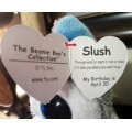 Ty Beanie Boo's Slush the Husky with TY Tags.  (Glitter eye color).