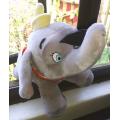 Disney's Dumbo with felt feather.  Large plush toy.  40cm.