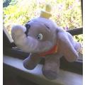 Disney's Dumbo with felt feather.  Large plush toy.  40cm.