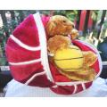 Alabama Crimson Tide Stuffed Bear in a Ball - Basketball!  Great Price!