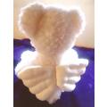 Beautiful Sunkid White Bear with Wings.  Soft and huggable!